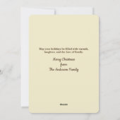 Classic Holly Berries Foto Kerst Feestdagenkaart (Achterkant)