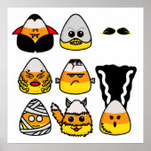 Classic Hollywood Monsters Candy Corn Poster (Voorkant)