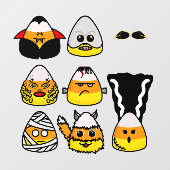 Classic Hollywood Monsters Candy Corn Raamsticker (Vel)
