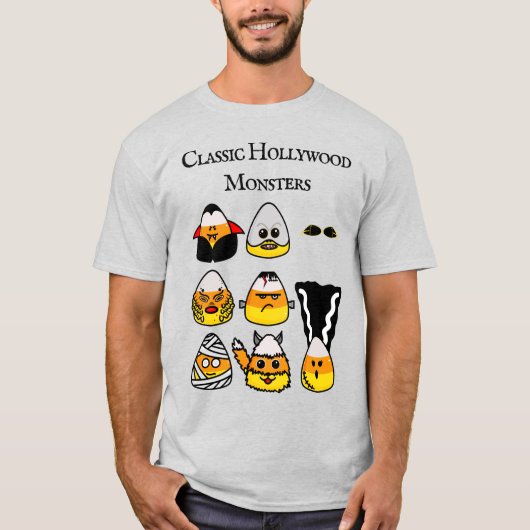 Classic Hollywood Monsters Candy Corn T-shirt (Voorkant)