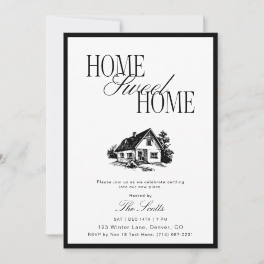 Classic Home Sweet Some Housewarming Kaart (Voorkant)