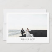 Classic Horizontal Romantic Photo Wedding Bedankkaart (Voorkant)