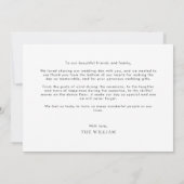 Classic Horizontal Romantic Photo Wedding Bedankkaart (Achterkant)