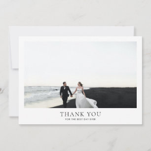 Classic Horizontal Romantic Photo Wedding Bedankkaart