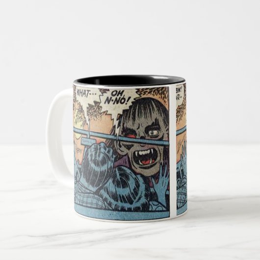  Classic Horror Comic Tweekleurige Koffiemok (Voorkant links)