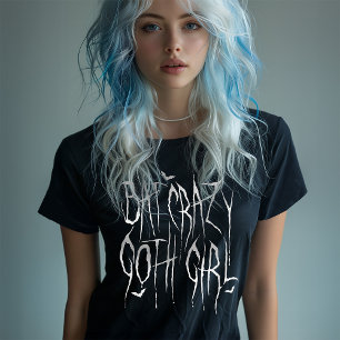 Classic Horror Gothic Bat Crazy Typografie Gothic T-shirt