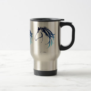 Classic Horse Head Logo in Blues Reisbeker
