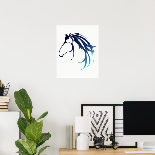 Classic Horse Head Logo Poster (Thuiskantoor)