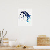 Classic Horse Head Logo Poster (Keuken)