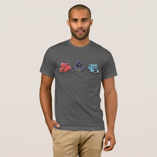 Classic Hot Rods Abstract T-shirt (Voorkant volledig)