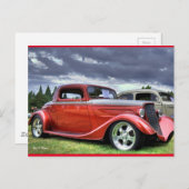 Classic Hotrod Car Briefkaart (Voorkant / Achterkant)