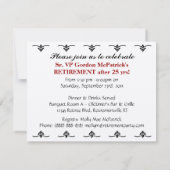 Classic Hotrod Collector Retirement Party Kaart (Achterkant)