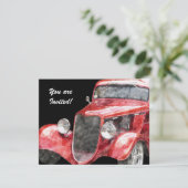 Classic Hotrod Collector Retirement Party Kaart (Staand voorkant)