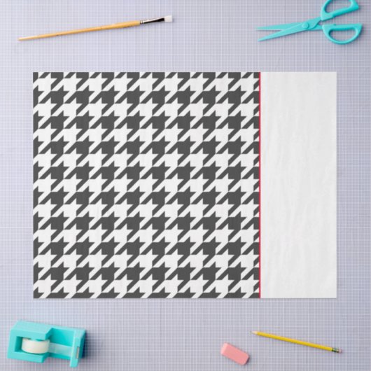 Classic Houndstooth Black White Timeless Tissuepapier (Craft)