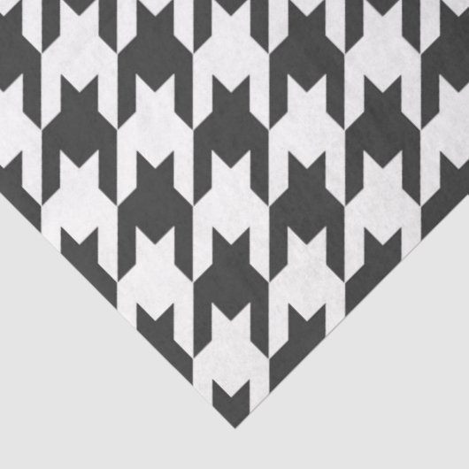 Classic Houndstooth Black White Timeless Tissuepapier (Detail)