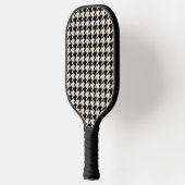 Classic Houndstooth Monogram Gebroken wit Pickleball Paddle (Links)