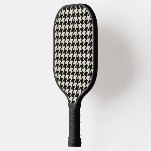 Classic Houndstooth Monogram Gebroken wit Pickleball Paddle (Links)