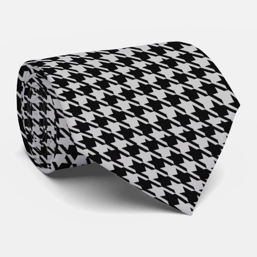 Classic Houndstooth Stropdas (Opgerold)