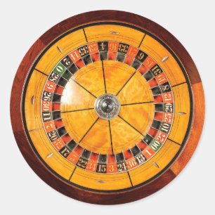 Classic Houten Roulette Wiel Ronde Stickers