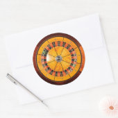 Classic Houten Roulette Wiel Ronde Stickers (Envelop)
