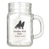 Classic Howling Wolf Mason Jar (Voorkant)