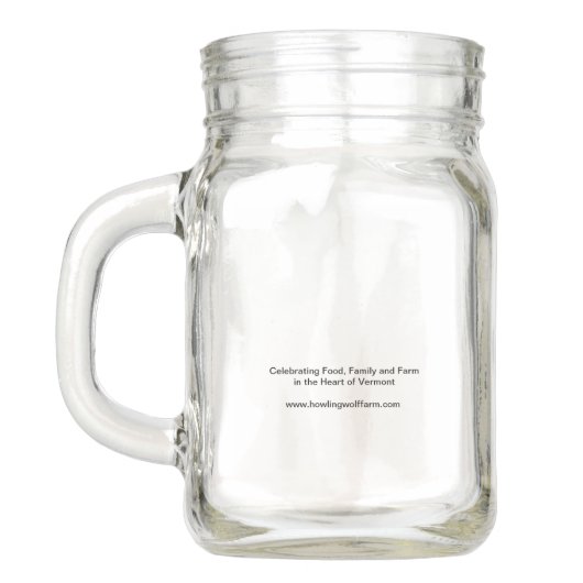 Classic Howling Wolf Mason Jar (Achterkant)