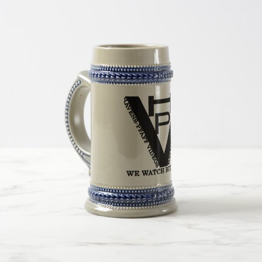 Classic HPV Logo Design op een stevige Stein! Bierpul (Voorkant links)