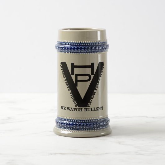 Classic HPV Logo Design op een stevige Stein! Bierpul (Center)