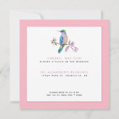 Classic Hummingbird Moederdag Brunch Uitnodiging (Achterkant)