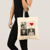 Classic I Heart Photo Collage Custom Canvas tas (Voorkant (product))