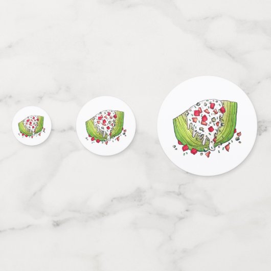 Classic Iceberg Lettuce Wedge Salad Food Foodie Confetti (Achterkanten)