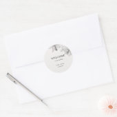 Classic Illustral Lilies welkom Ronde Sticker (Envelop)