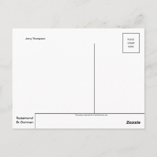 Classic Illustration Briefkaart (Achterkant)