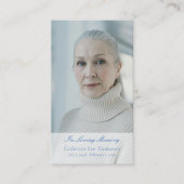 Classic In Loving Memory Photo Prayer Cards Visitekaartje (Voorkant)