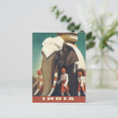 Classic India vintage poster illustratie Briefkaart (Staand voorkant)