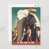 Classic India vintage poster illustratie Briefkaart (Voorkant / Achterkant)