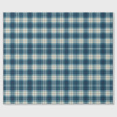 Classic Indigo Plaid Wrap Cadeaupapier (Vlak)