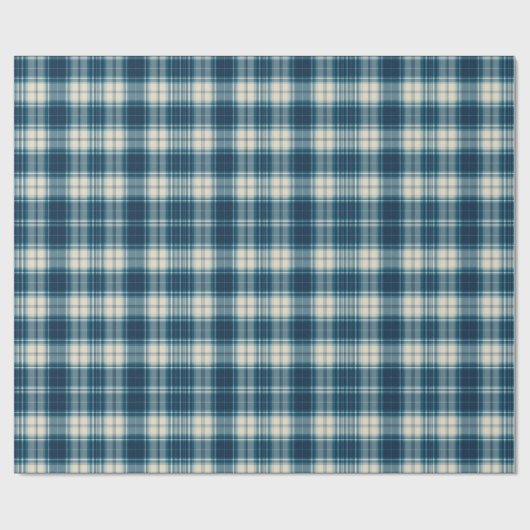 Classic Indigo Plaid Wrap Cadeaupapier (Vlak)