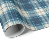 Classic Indigo Plaid Wrap Cadeaupapier (Rol Hoek)