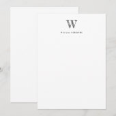 Classic Initiaal Notecard Kaart (Voorkant / Achterkant)