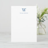 Classic Initiaal Notecard Kaart (Staand voorkant)