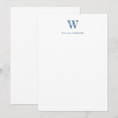 Classic Initiaal Notecard Kaart (Voorkant / Achterkant)