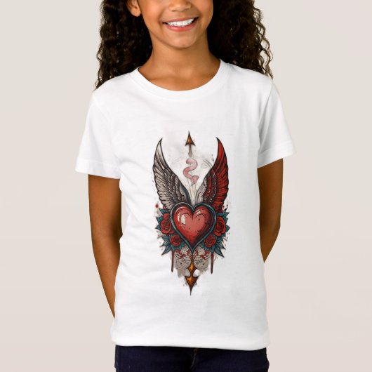 Classic Ink Creations: Hart & Cupid Collectie T-shirt (Voorkant)