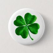 Classic Irish four leaf Clover Ronde Button 5,7 Cm (Voorkant)
