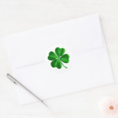 Classic Irish four leaf Clover Ronde Sticker (Envelop)