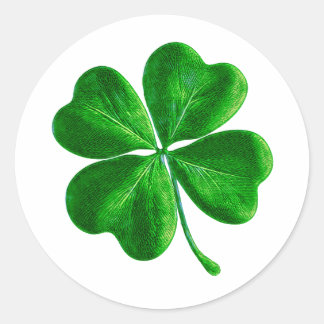 Classic Irish four leaf Clover Ronde Sticker