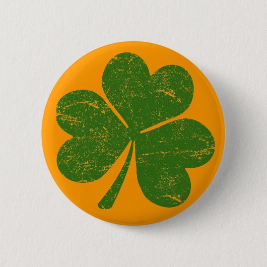 Classic Irish Shamrock Ronde Button 5,7 Cm (Voorkant)