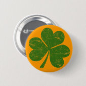Classic Irish Shamrock Ronde Button 5,7 Cm (Voorkant /achterkant)