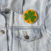 Classic Irish Shamrock Ronde Button 5,7 Cm (In situ)