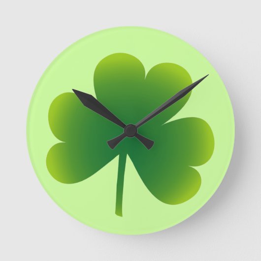 Classic Irish Shamrock Ronde Klok (Voorkant)